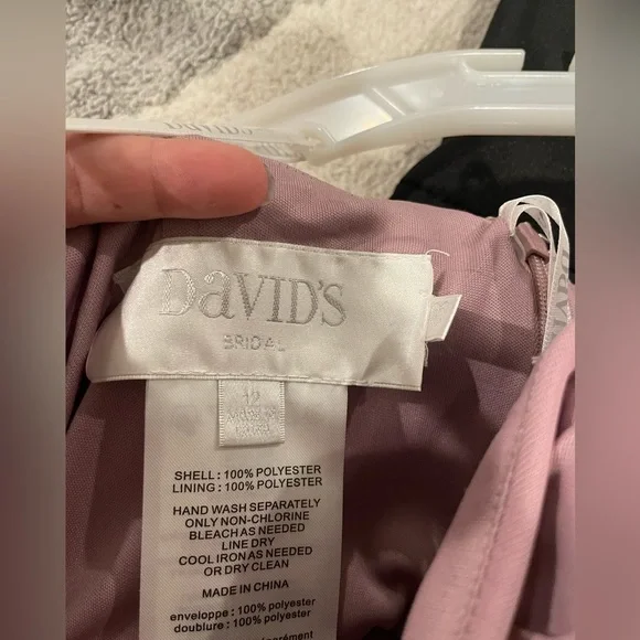 NWT David’s bridal bridesmaid six panel convertible gown. color: quartz - Picture 4 of 5